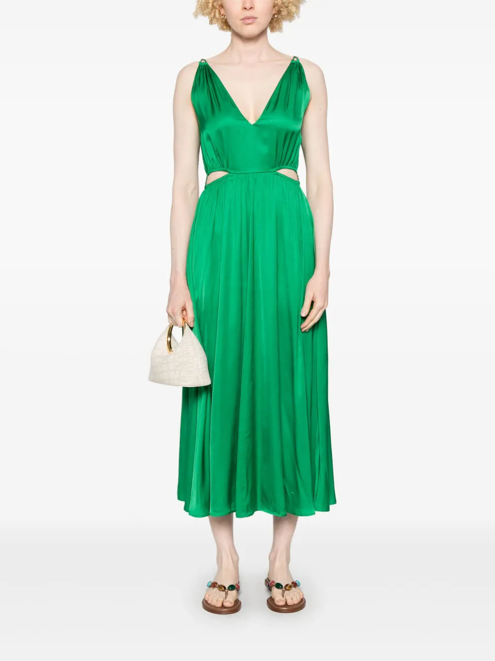 V-Neck Midi Dress