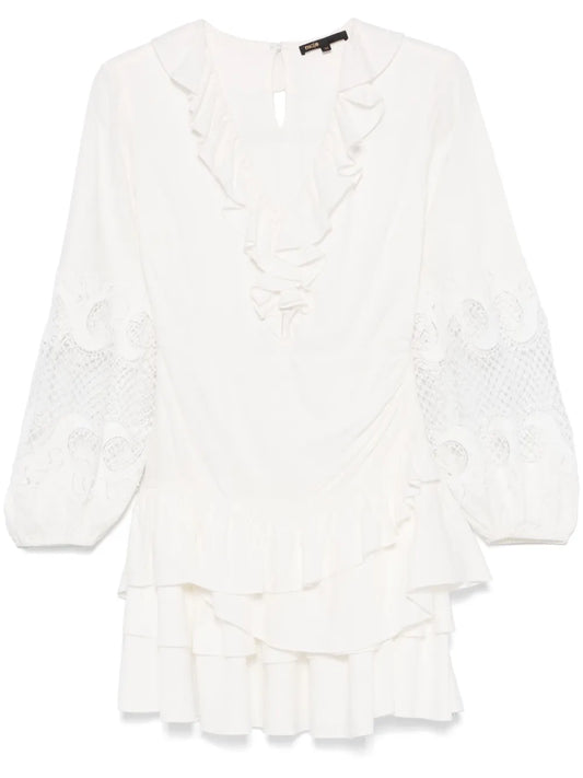 Ruffle-Detailing Mini Dress