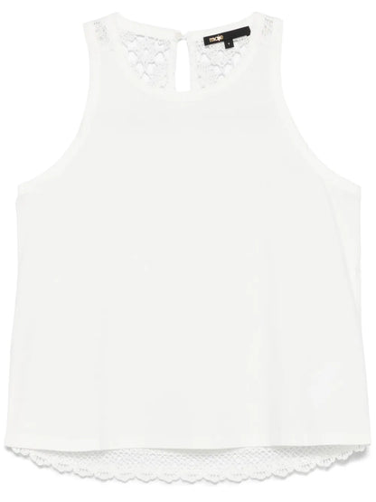 Knitted-Back Tank Top