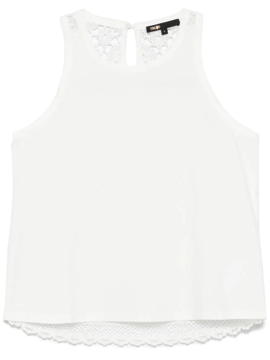 Knitted-Back Tank Top