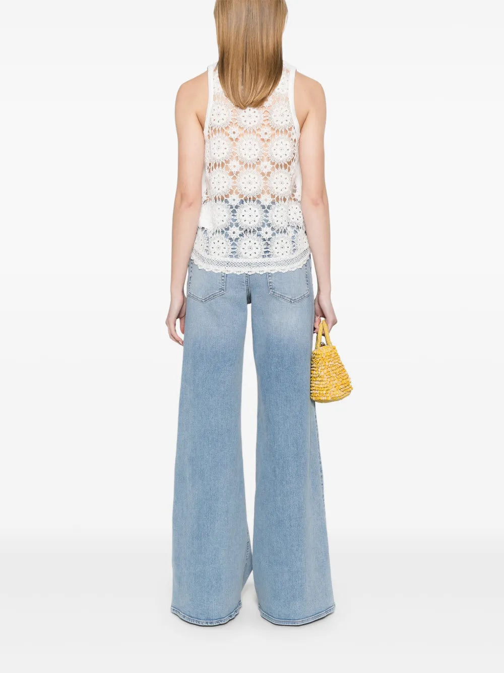 Knitted-Back Tank Top