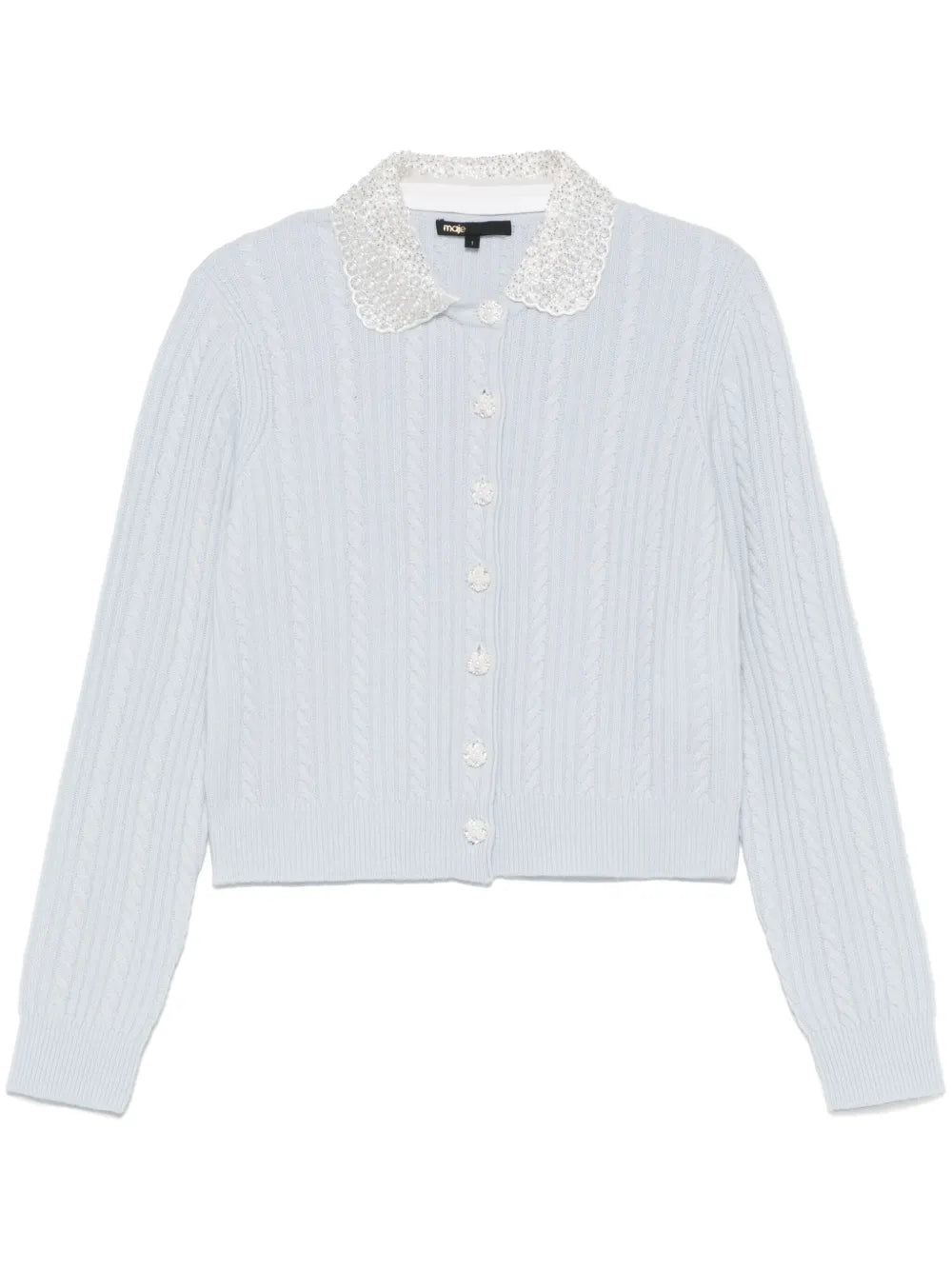 Embellished-Collar Cardigan