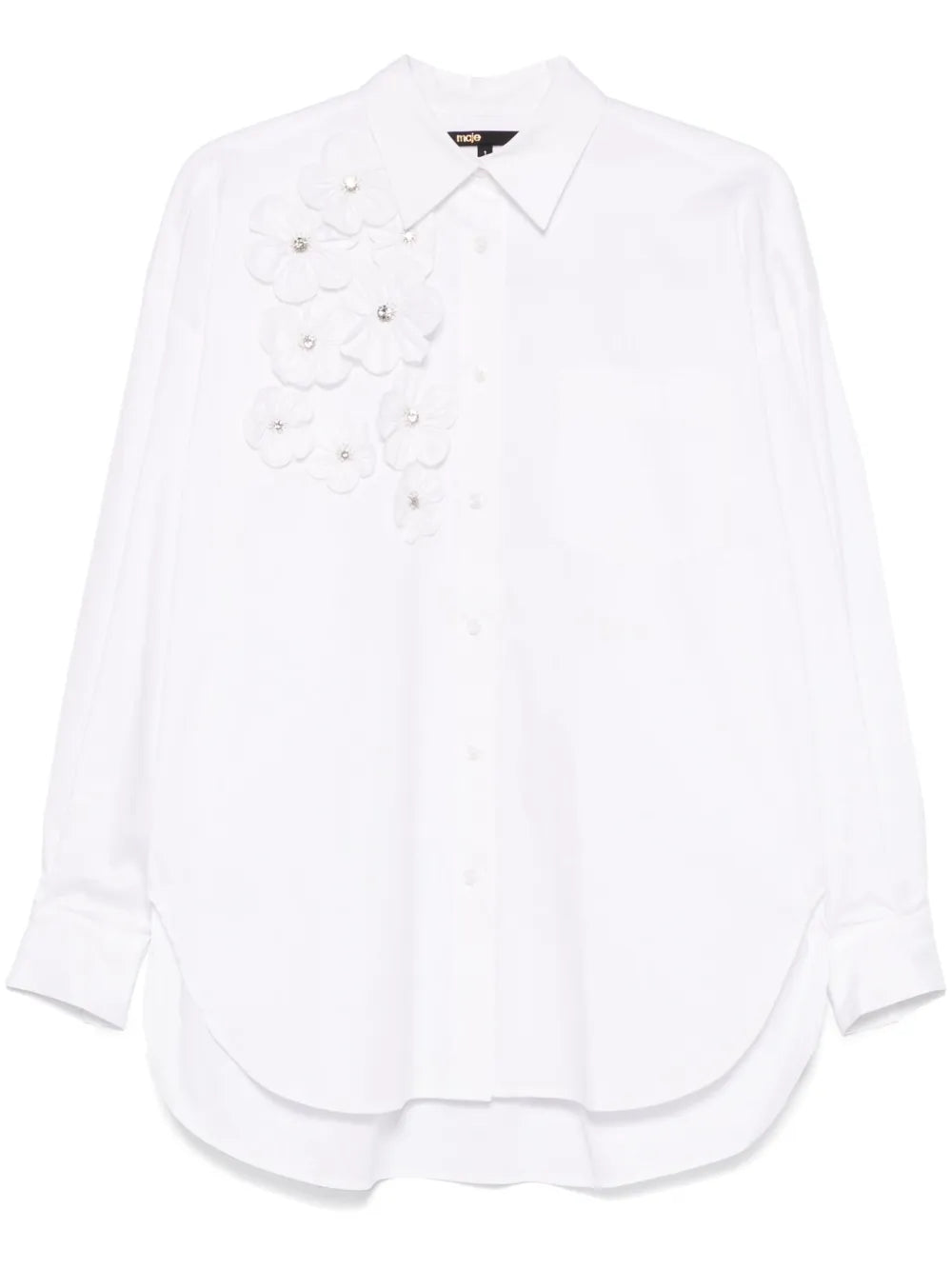 Floral-Appliqué Shirt