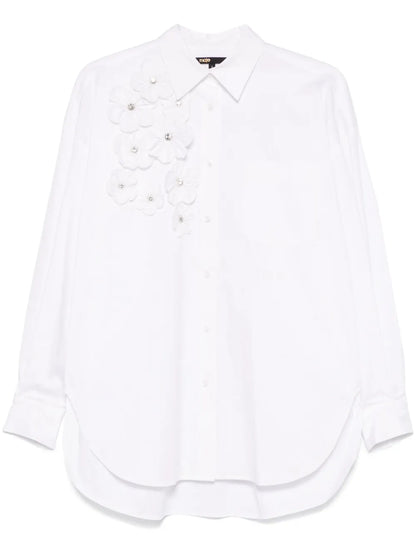 Floral-Appliqué Shirt