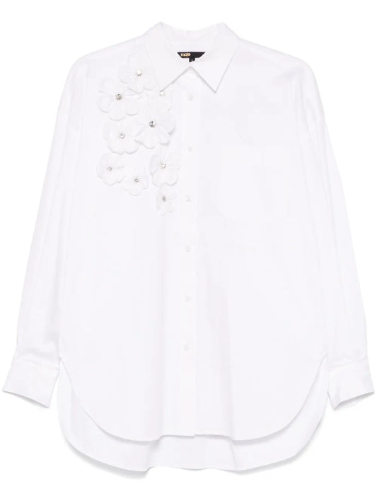 Floral-Appliqué Shirt