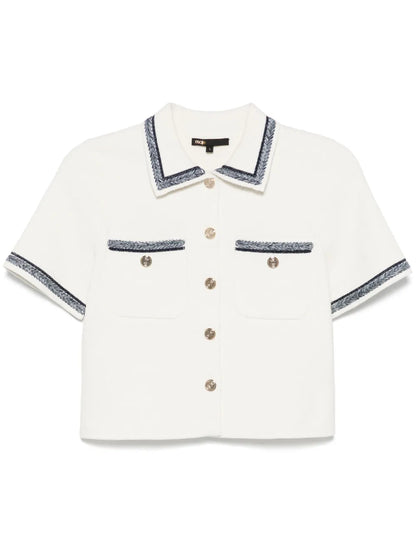 Stripe-Trim Top