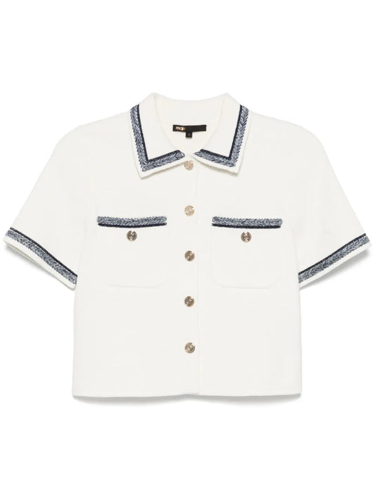 Stripe-Trim Top