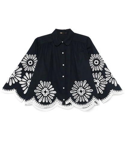 Broderie Anglaise-Detail Shirt