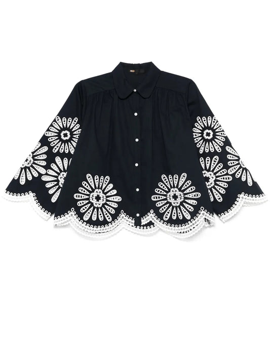 Broderie Anglaise-Detail Shirt