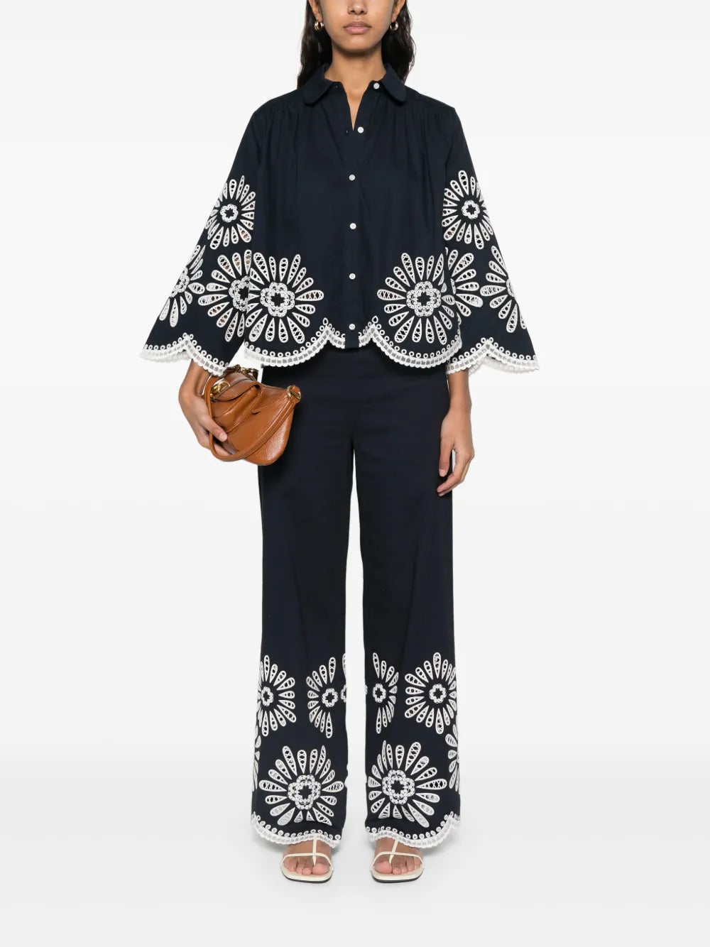 Broderie Anglaise-Detail Shirt