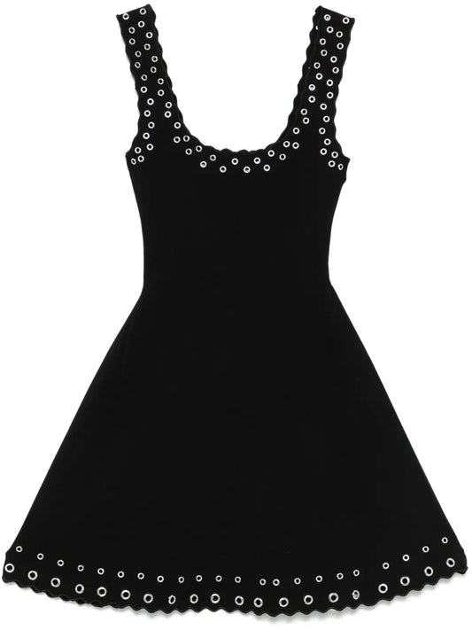 Eyelet-Embellished Minidress