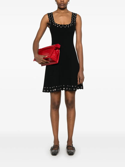 Eyelet-Embellished Minidress