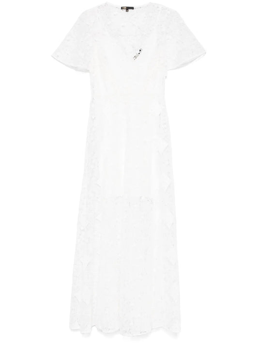 Floral-Lace Maxi Dress