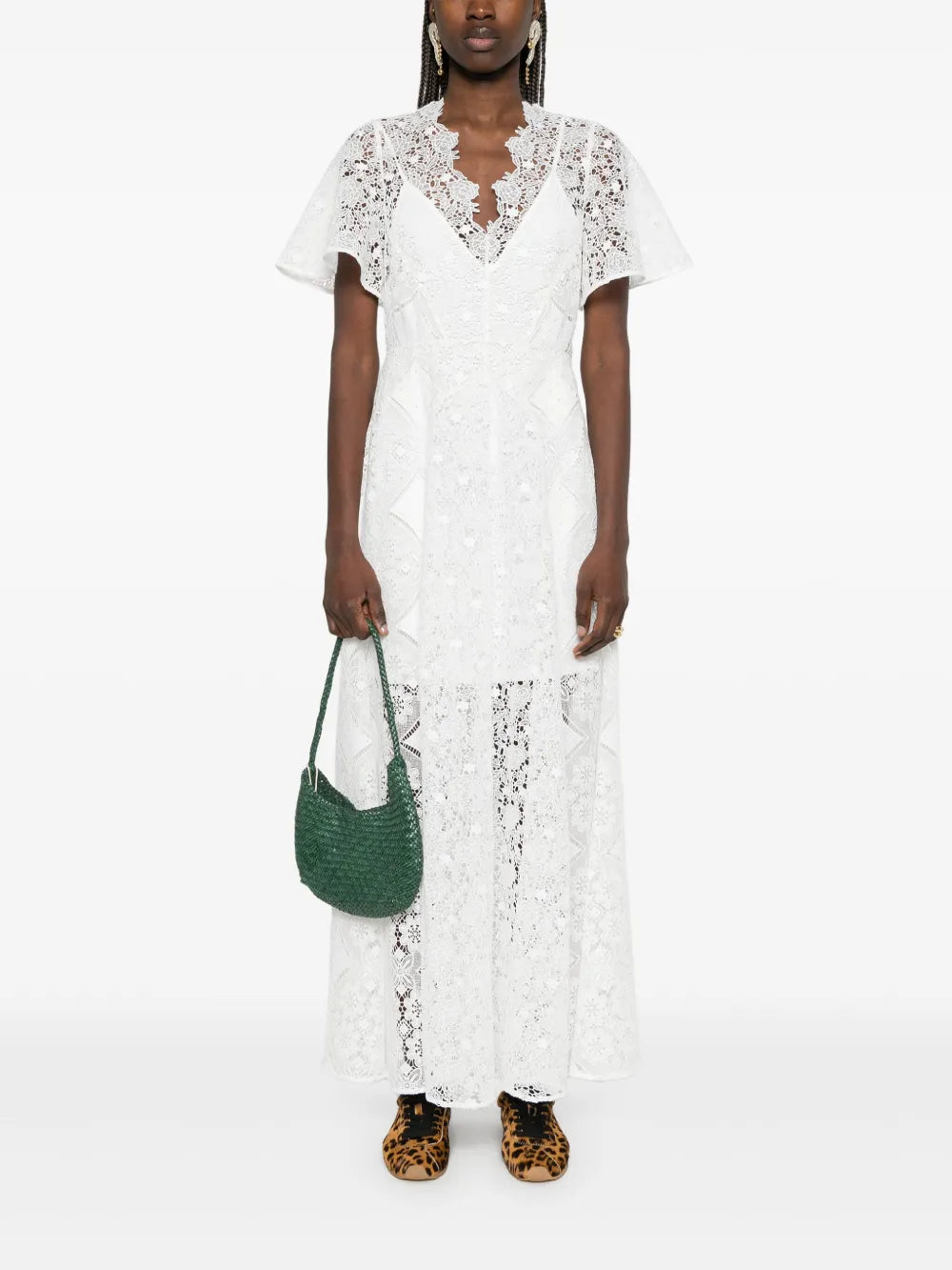 Floral-Lace Maxi Dress