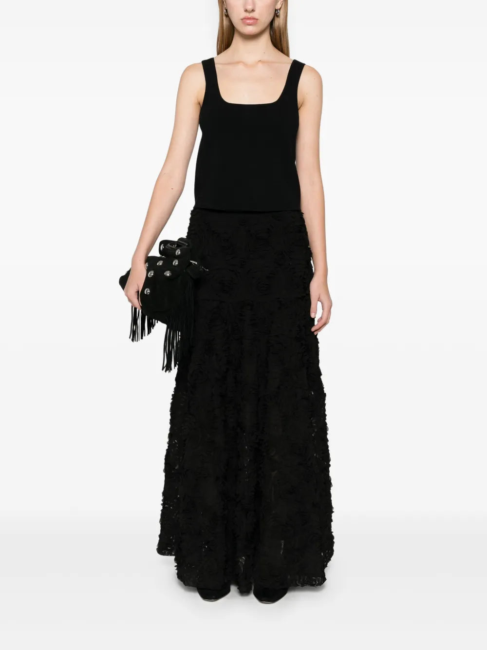 Embroidered Maxi Skirt