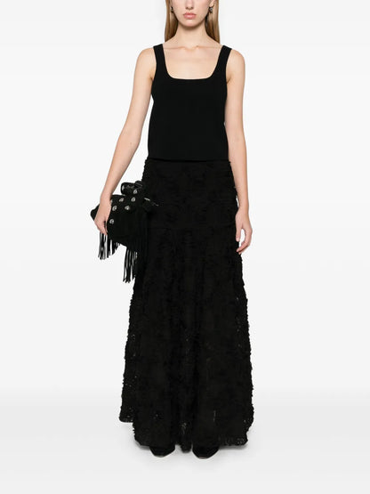 Embroidered Maxi Skirt