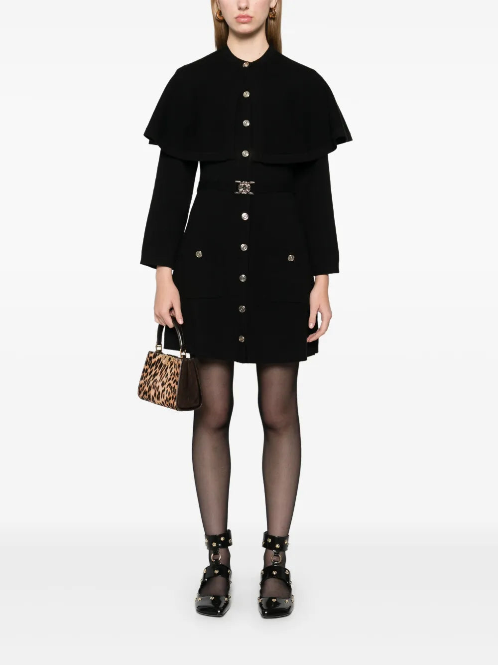 2-In-1 Knitted Cape Dress