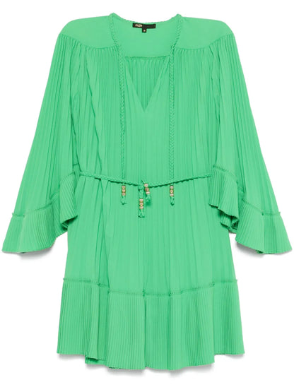 Plissé Mini Dress