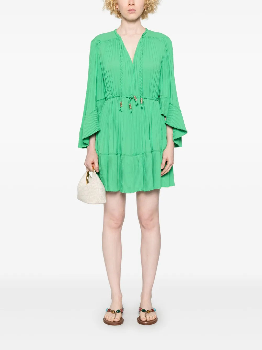 Plissé Mini Dress