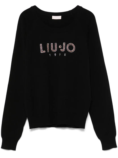 Rhinestone-Logo Sweater