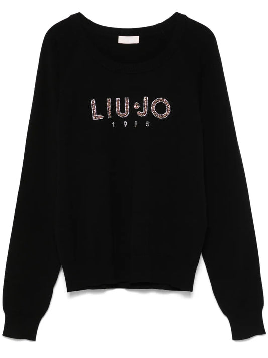 Rhinestone-Logo Sweater
