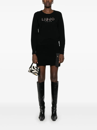 Rhinestone-Logo Sweater