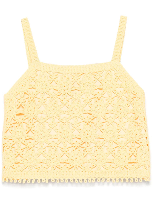 Crochet-Knit Top