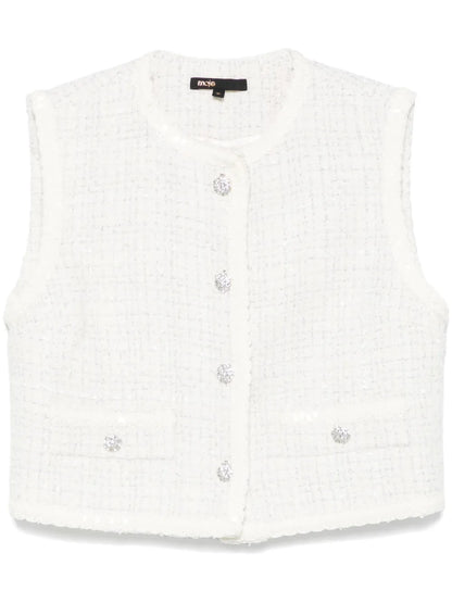 Sequin-Embellished Tweed Jacket