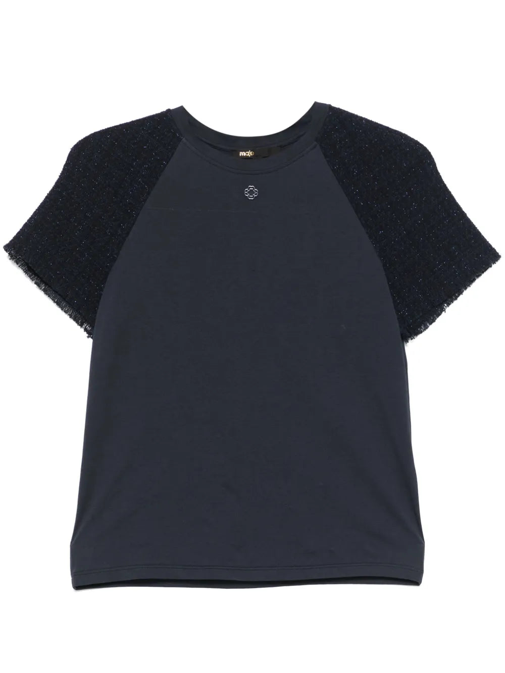 Tweed-Panelled T-Shirt