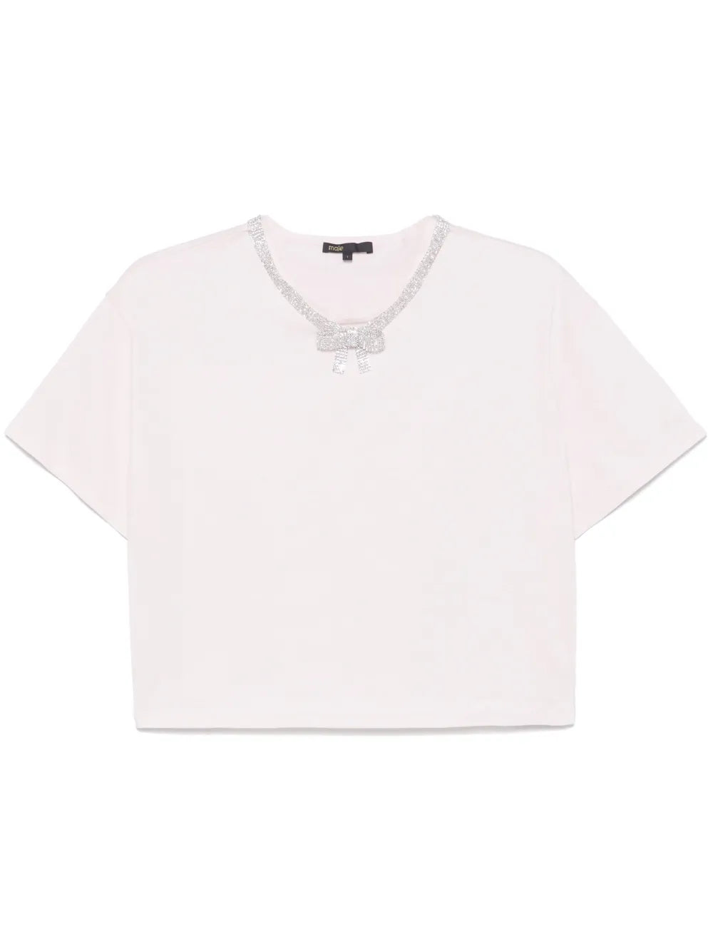 Embellished-Neck T-Shirt