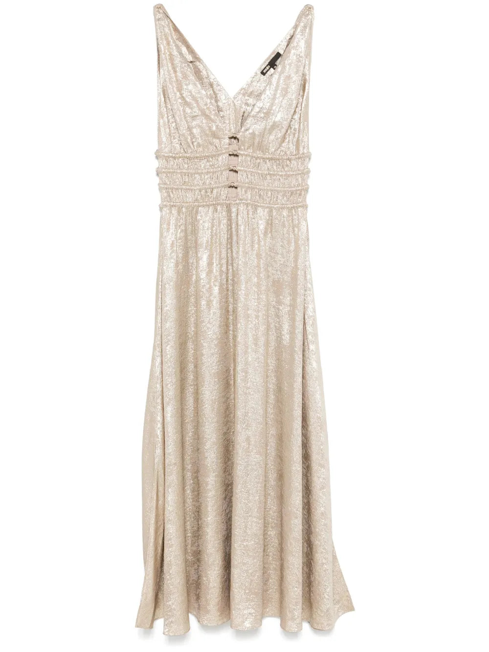 Smocked-Waist Midi Dress