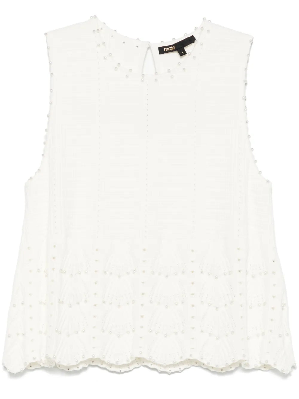 Faux-Pearl-Detailed Top