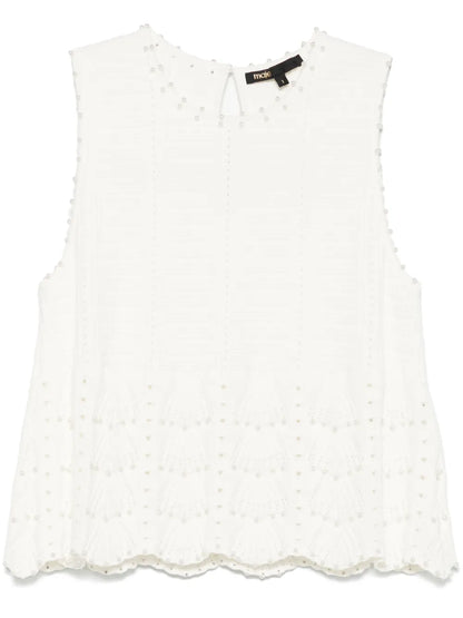 Faux-Pearl-Detailed Top