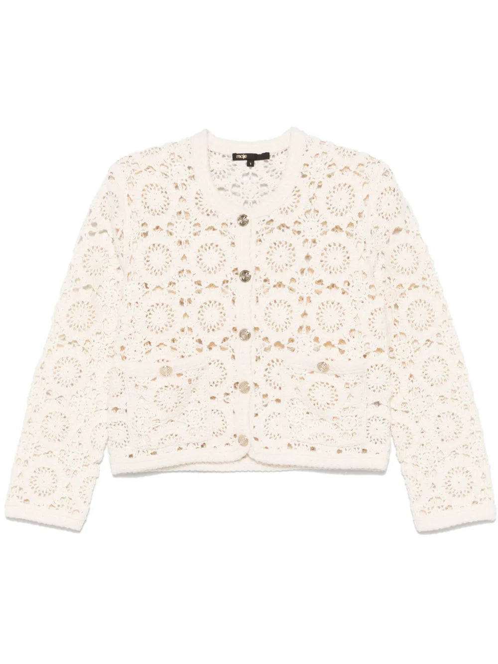 Floral-Motif Cardigan