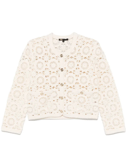Floral-Motif Cardigan