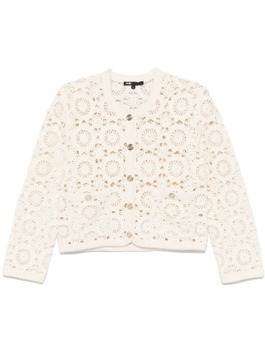 Floral-Motif Cardigan