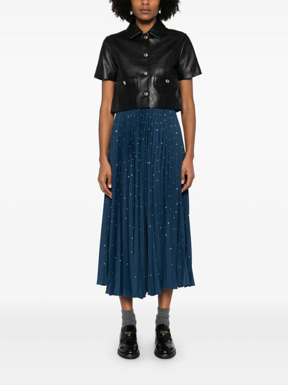 Crystal-Embellished Midi Skirt