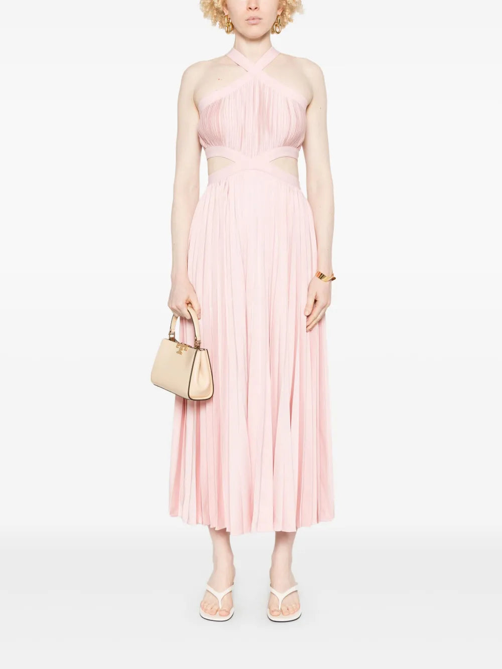 Plissé-Effect Maxi Skirt