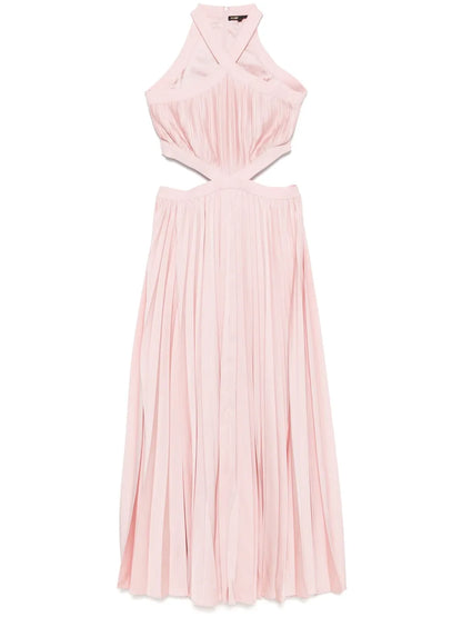 Plissé-Effect Maxi Skirt