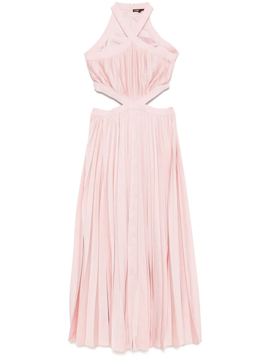 Plissé-Effect Maxi Skirt