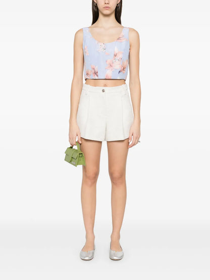Floral-Pint Top