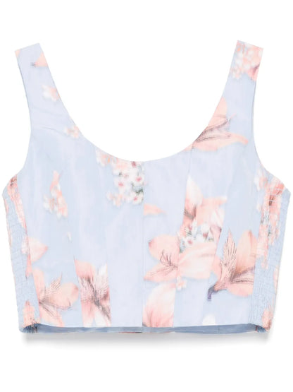 Floral-Pint Top