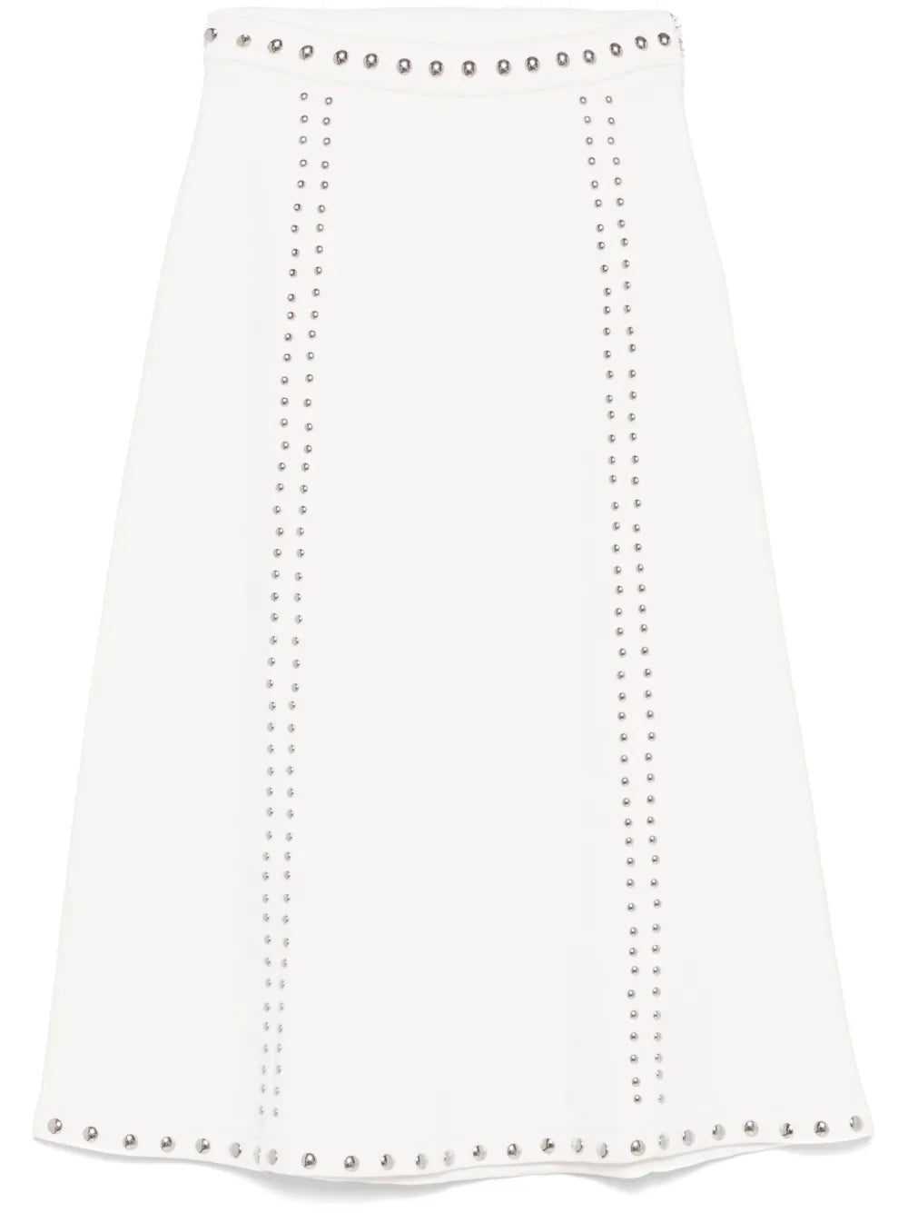 Stud-Detail Midi Skirt