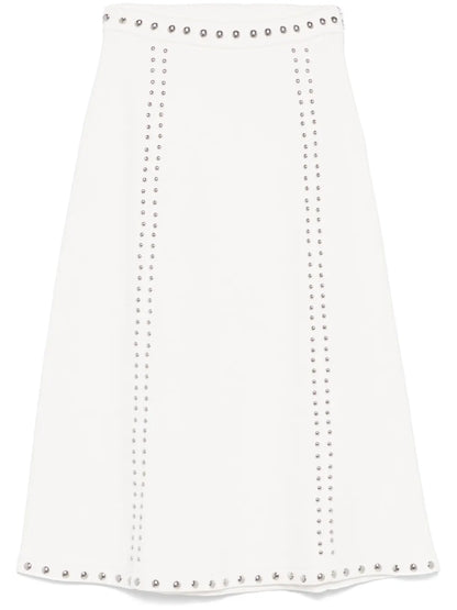 Stud-Detail Midi Skirt