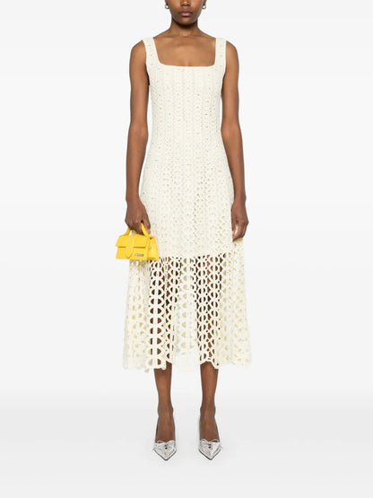 Open-Knit Midi Dress