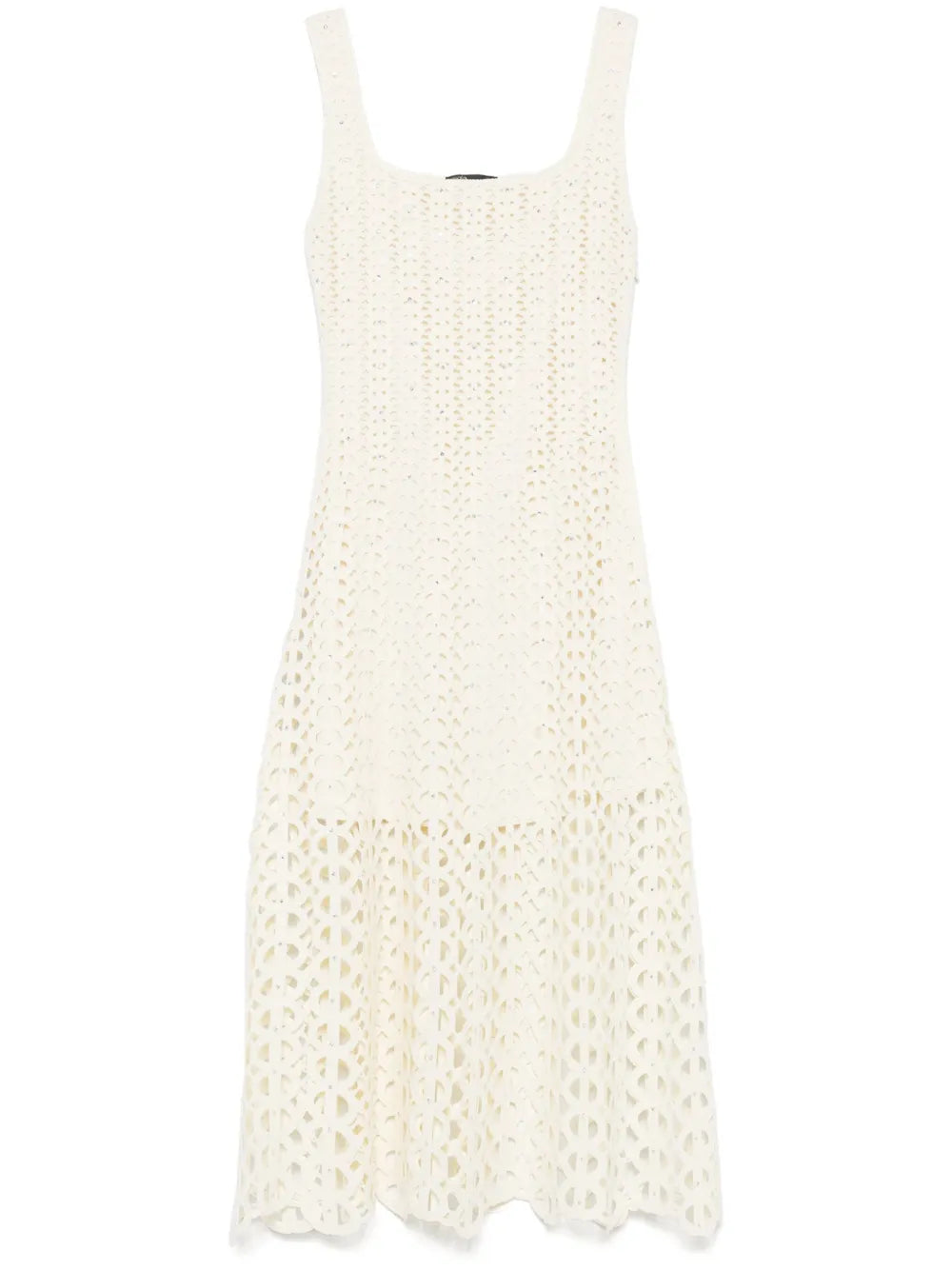 Open-Knit Midi Dress