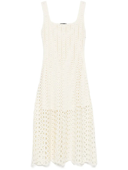 Open-Knit Midi Dress