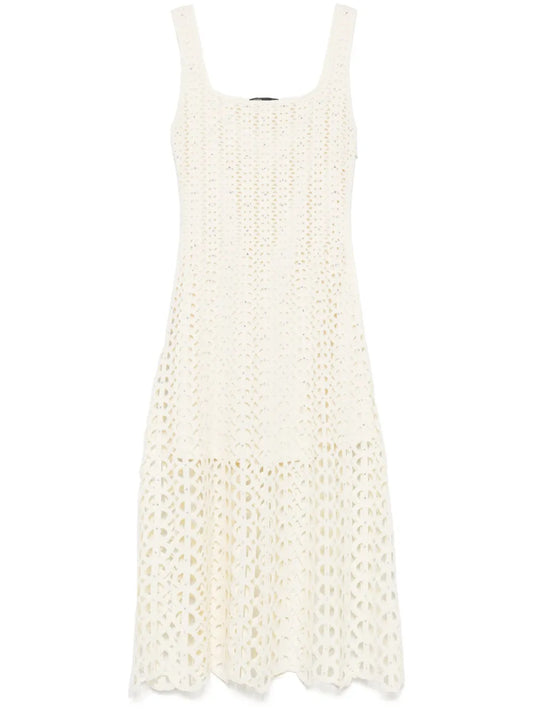 Open-Knit Midi Dress