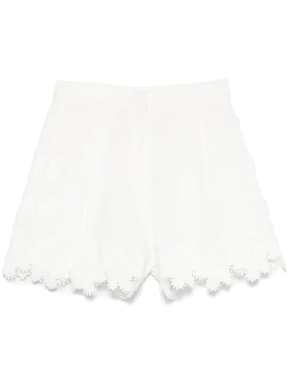 Guipure Lace-Detail Shorts