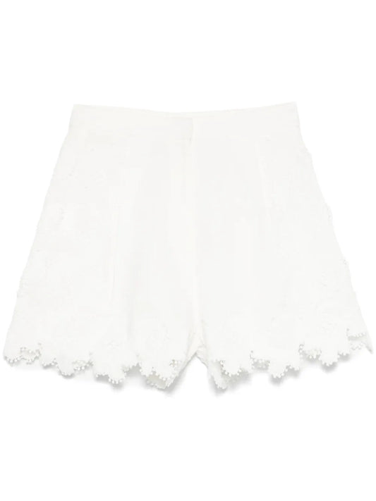 Guipure Lace-Detail Shorts